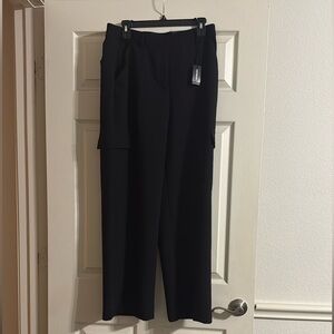 Express black high-rise cargo trouser